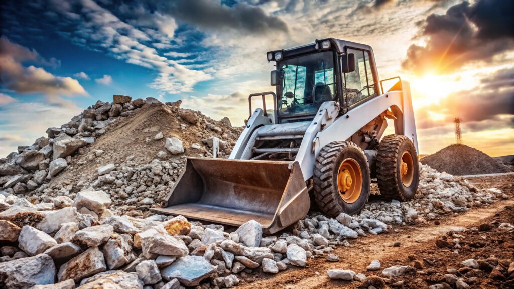 skid steer at construction site