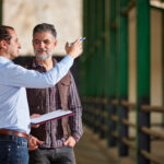 Farmer and Bank Manager talking