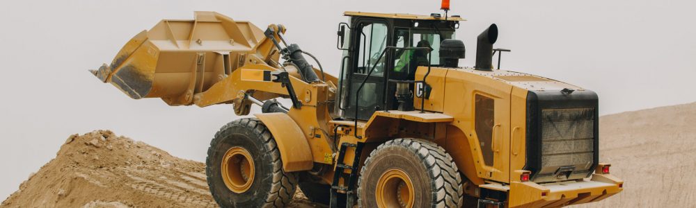 front loader at construction site